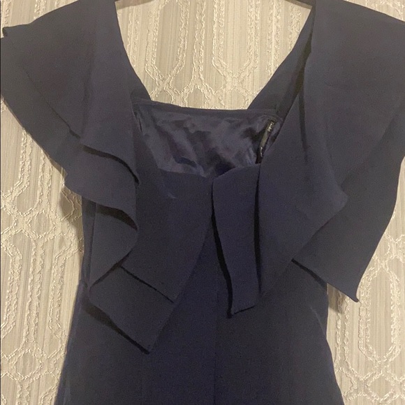 Elegant navy blue dress - Picture 3 of 3